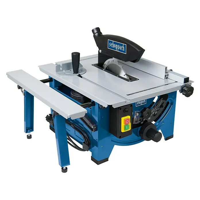 Scheppach Tischkreissäge HS 80 - 1.200 W, Durchmesser Sägeblatt: 210 mm, Drehzahl: 4.800 U/min - Linke Seitenansicht