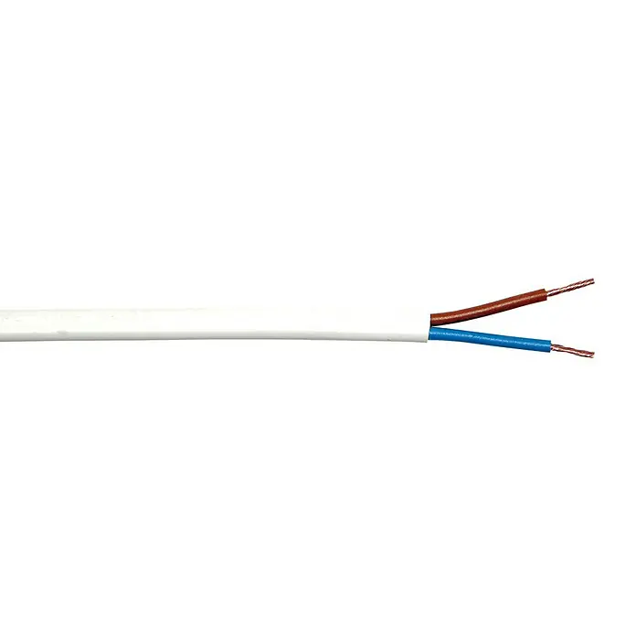 Izolirani kabel - H03VVH2-F2x0,75, 20 m, Bijele boje - Pogled sprijeda