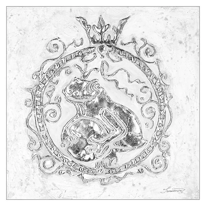 Handgemaltes Bild Handgemalt - Froschkönig, B x H: 40 x 40 cm - Vorderansicht