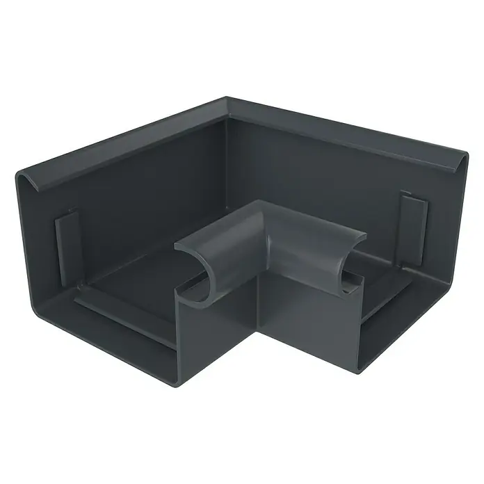 FunkeGruppe Rinnenwinkel Kastendachrinne - Nennweite: 70 mm, Innenecke, Kunststoff, Anthrazit