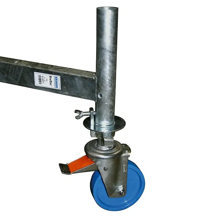 Krause Fahrrolle - Durchmesser: 125 mm, Passend für: Krause Gerüst ProTec, Bremse - Rechte Seitenansicht