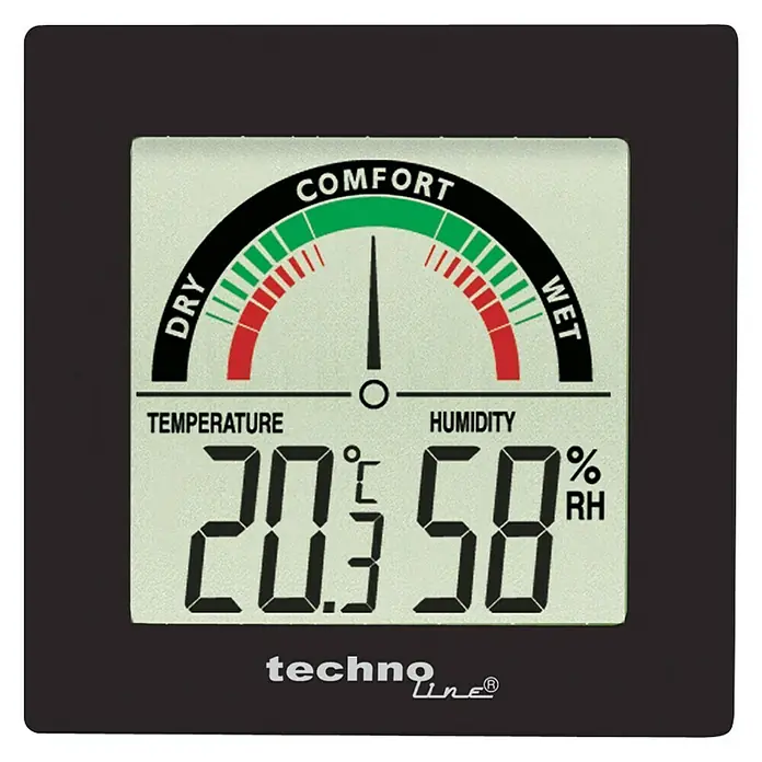 Termo-higrometar - Digital, Širina: 88 mm - Pogled sprijeda