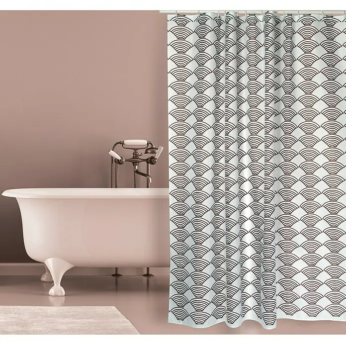 Venus Cortina de baño textil Bento - An x Al: 180 x 200 cm, Taupe - Foto ambiente