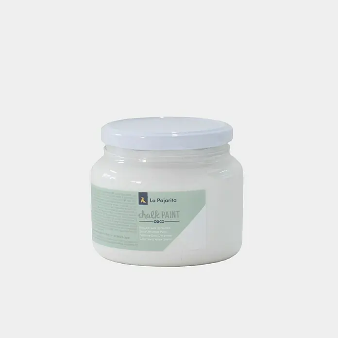 La Pajarita Pintura de tiza Chalk Paint - White cotton, 500 ml, Mate - Vista frontal