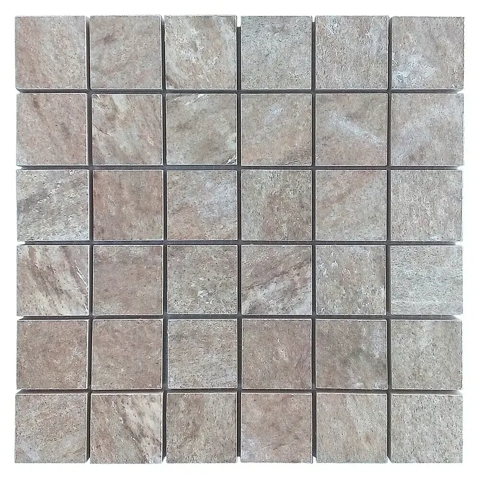 Baldosa de mosaico Volcán - 29 x 29 cm, Gres porcelánico, Beige - Vista superior
