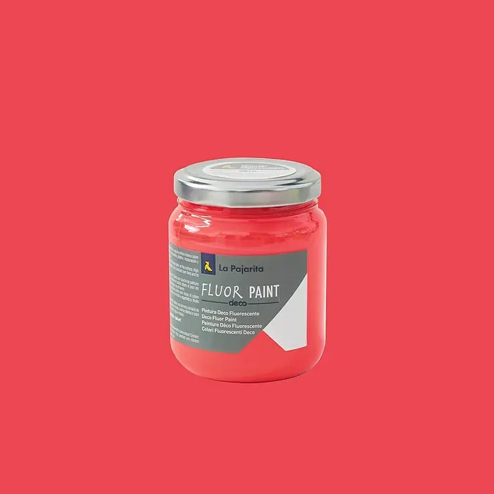 La Pajarita Pintura Fluor Paint - Red, 175 ml - Vista frontal