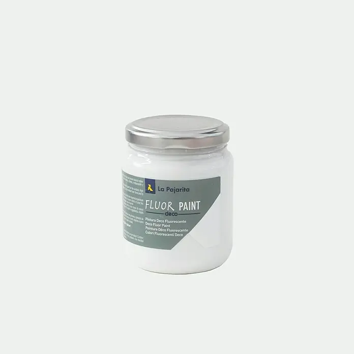 La Pajarita Pintura Fluor Paint - White, 175 ml - Vista frontal