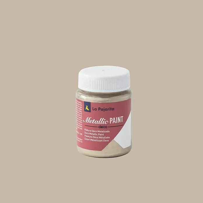 La Pajarita Pintura Metallic Paint - Champagne, 75 ml, Brillante - Vista frontal