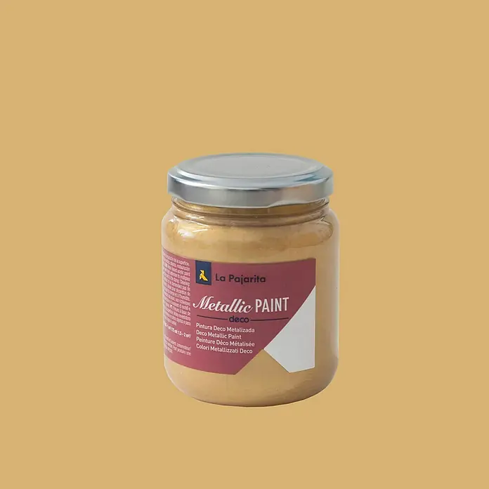 La Pajarita Pintura Metallic Paint - Rich gold, 75 ml, Brillante - Vista frontal