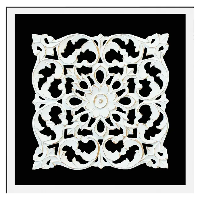 Cuadro de madera Mandala - Mandala flor, An x Al: 70 x 70 cm, 1 pzs. - Vista superior