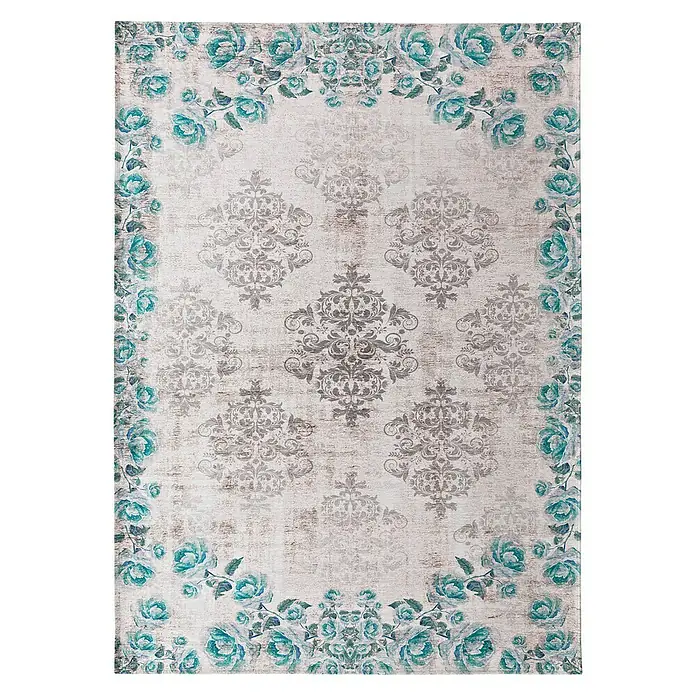 Alfombra Ingrid - Azul, 230 x 160 cm, 74% algodón y 26% poliéster - Vista superior