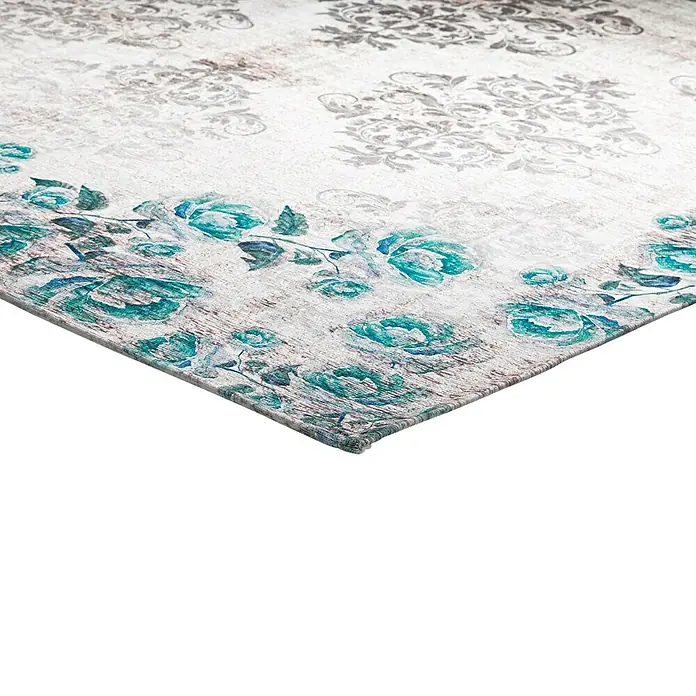 Alfombra Ingrid - Azul, 230 x 160 cm, 74% algodón y 26% poliéster - Primer plano