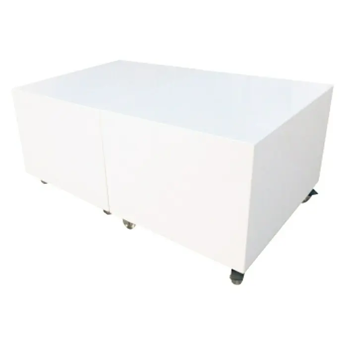 Purline Chimenea de bioetanol Aether - 1.200 x 500 x 400 mm, Blanco - Vista angular