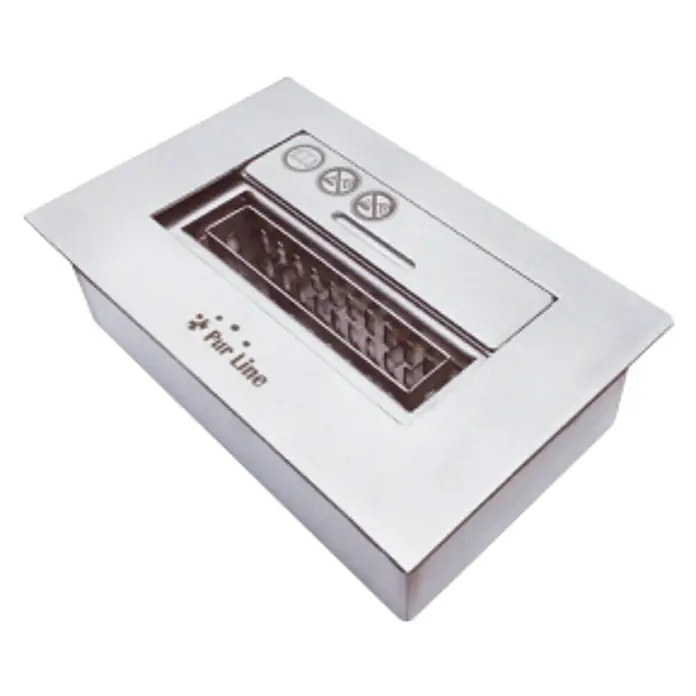 Purline Bloque de combustión NB12 - 240 x 154 x 73 mm, Acero inoxidable - Vista descendente