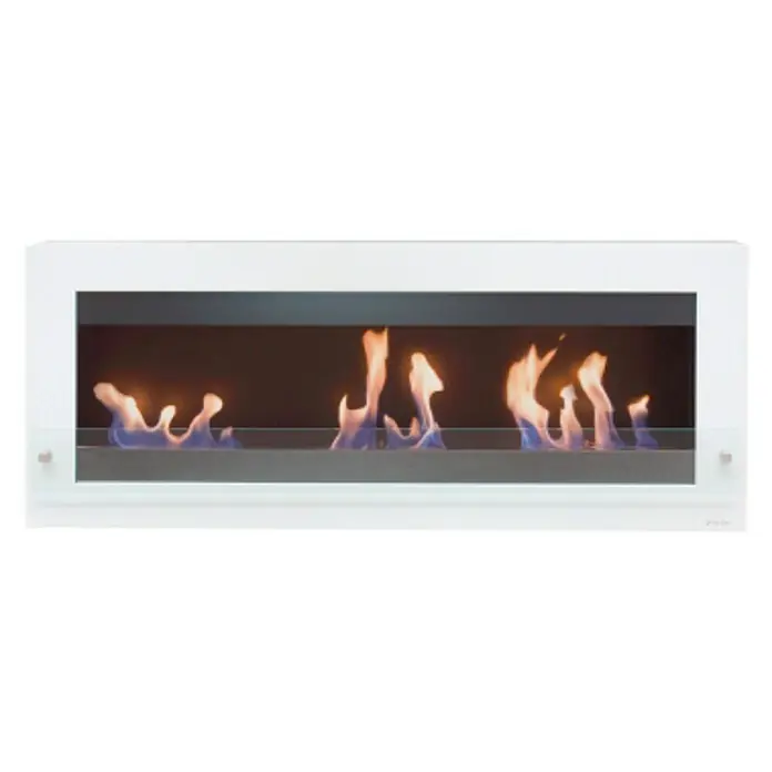 Purline Chimenea de bioetanol Melibea - 1.360 x 165 x 540 mm, Blanco - Vista superior