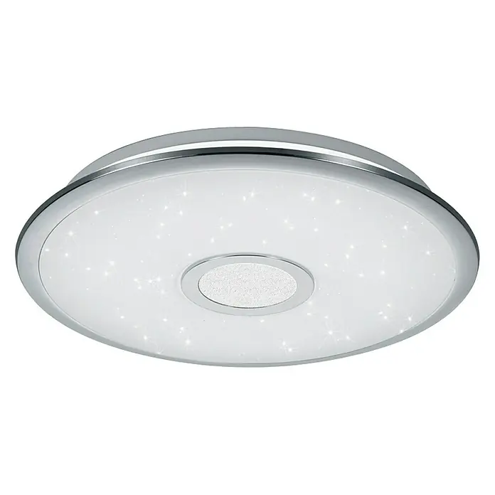 Trio Lighting Plafón LED redondo Osaka - 30 W, Ø x Al: 420 x 70 mm, Blanco/Cromado - Vista frontal