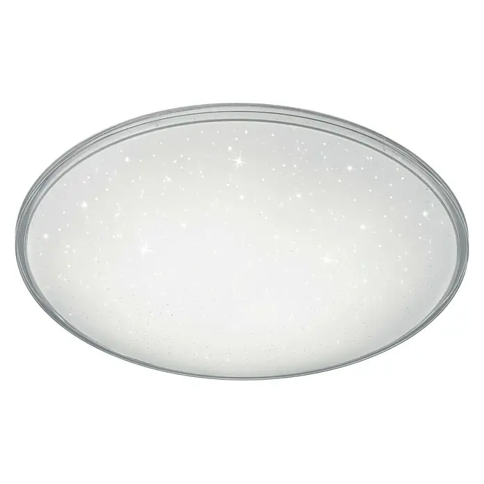 Trio Lighting Plafón LED Condor - 21 W, L x An x Al: 420 x 420 x 95 mm, Blanco/Cromado, Blanco neutro - Vista ascendente
