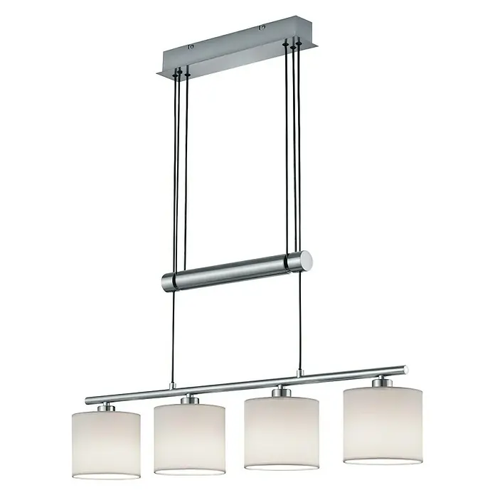 Trio Lighting Lámpara colgante Garda - 40 W, L x An x Al: 150 x 95 x 110 cm, Níquel mate, E14 - Vista angular