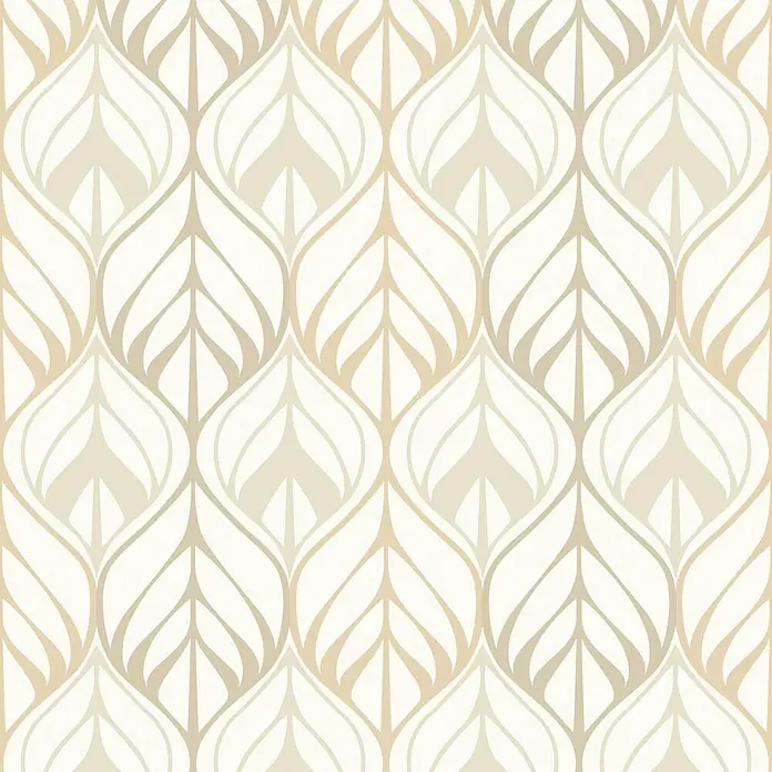 Papel pintado Geométrico 2 - Beige, 10,05 x 0,53 m - Vista superior