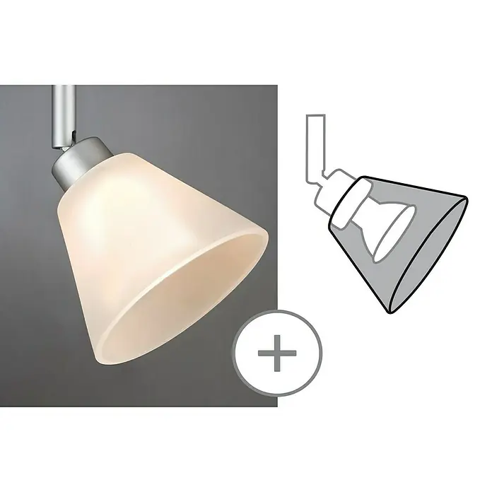 Paulmann DecoSystems Lampenschirm Kegi - Durchmesser: 11 cm, Weiß, Glas, Rund - Anwendungsbeispiel