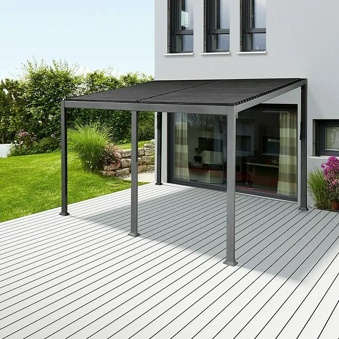 Sunfun Paviljon od aluminija Palma - D x Š x V: 300 x 400 x 255 cm, Antracit - Živopisni prikaz