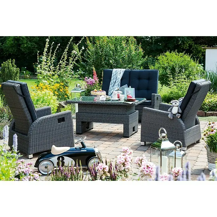 Sunfun Loungemöbel-Set Malaga XL - 4 -tlg.