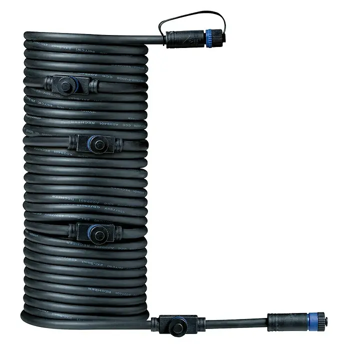 Paulmann Plug & Shine Verbindungskabel - 10 m, 5 Anschlüsse, IP68 - Vorderansicht