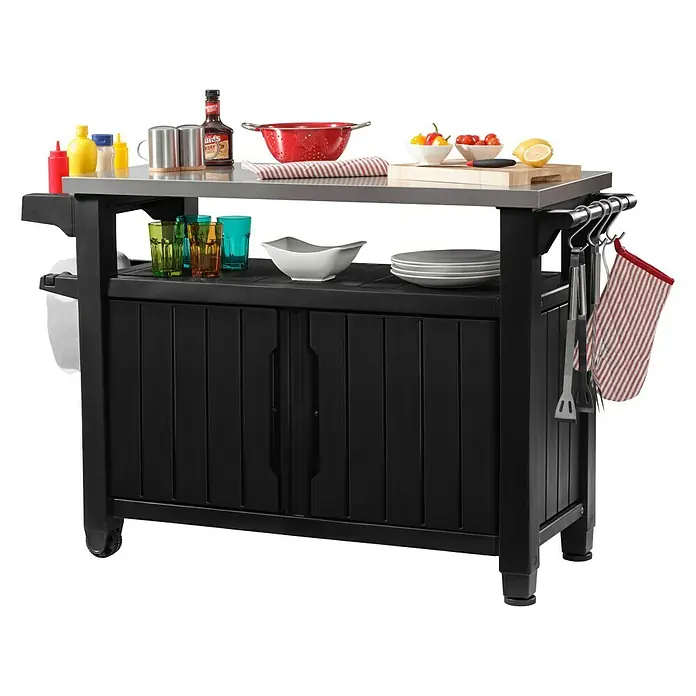 Keter Stol za serviranje Unity XL - 123,7 x 54 cm, Plastika - Pogled sprijeda