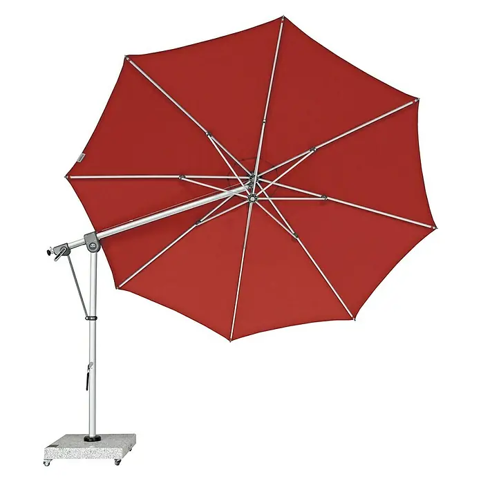 Doppler Expert Pendelschirm - Rot, 350 cm - Ansicht von unten