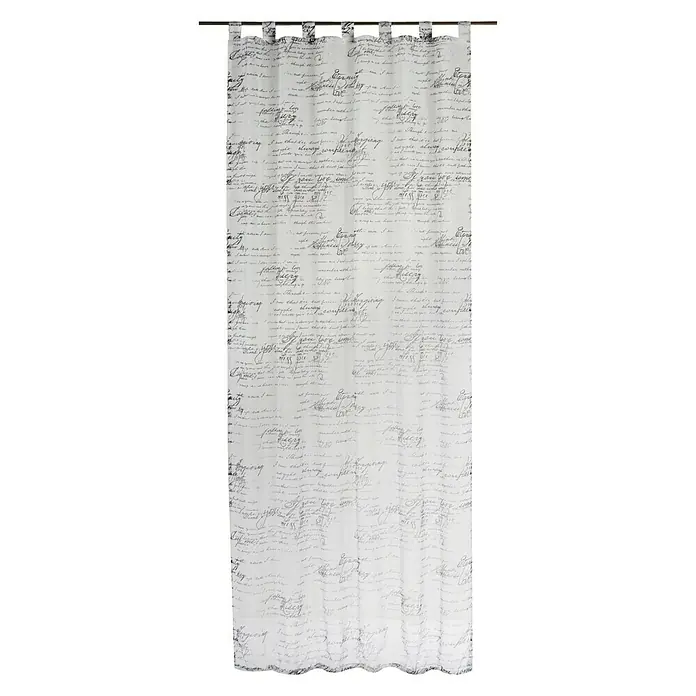 Elbersdrucke Schlaufenschal Loveletter - 140 x 255 cm, 100 % Polyester, Weiß/Schwarz - Detailaufnahme