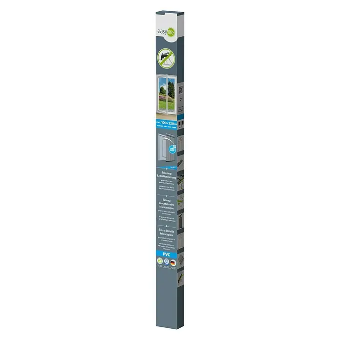 Easy Life Teleskopska zavjesa za zaštitu od kukaca easyFix - Š x V: 100 x 220 cm, Boja tkanine: Antracit, Pričvršćivanje čičkom, Materijal tkanine: Poliester - Pogled s desne strane