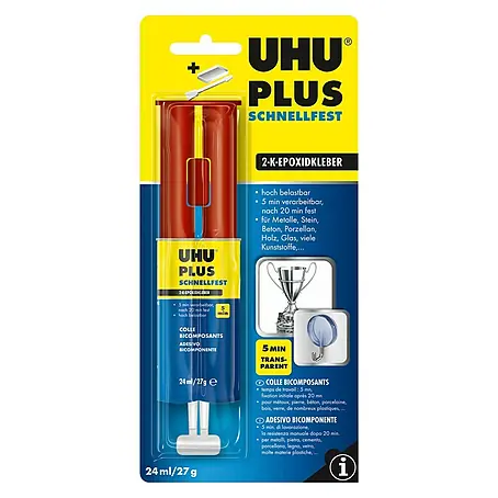 UHU plus schnellfest 2K-Epoxidharzkleber Doppelkammerspritze