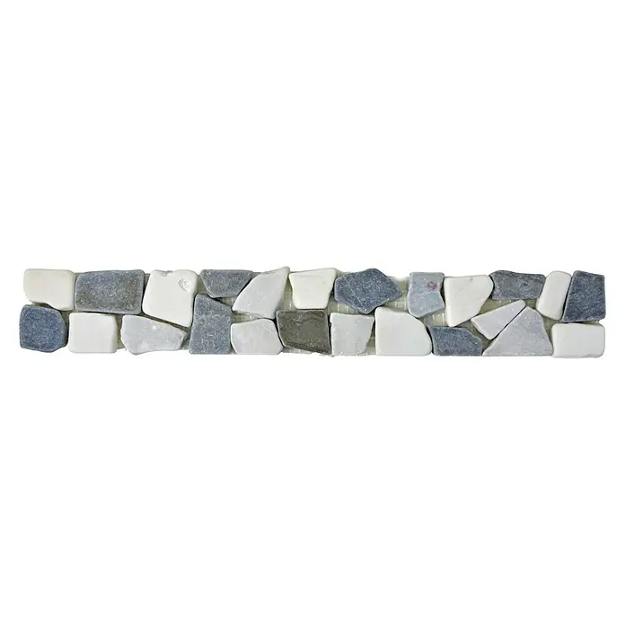 Fliesenbordüre Ciot Mix BO CIOT GW9 - 30 x 5 cm, Schwarz/Grau/Weiß, Matt - Ansicht von oben