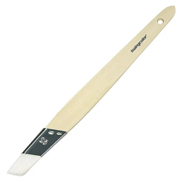 swingcolor Premium Kist za nanošenje boje Lak - Širina kista: 25 mm, All-in-one čekinje, Prirodno drvo - Pogled sprijeda