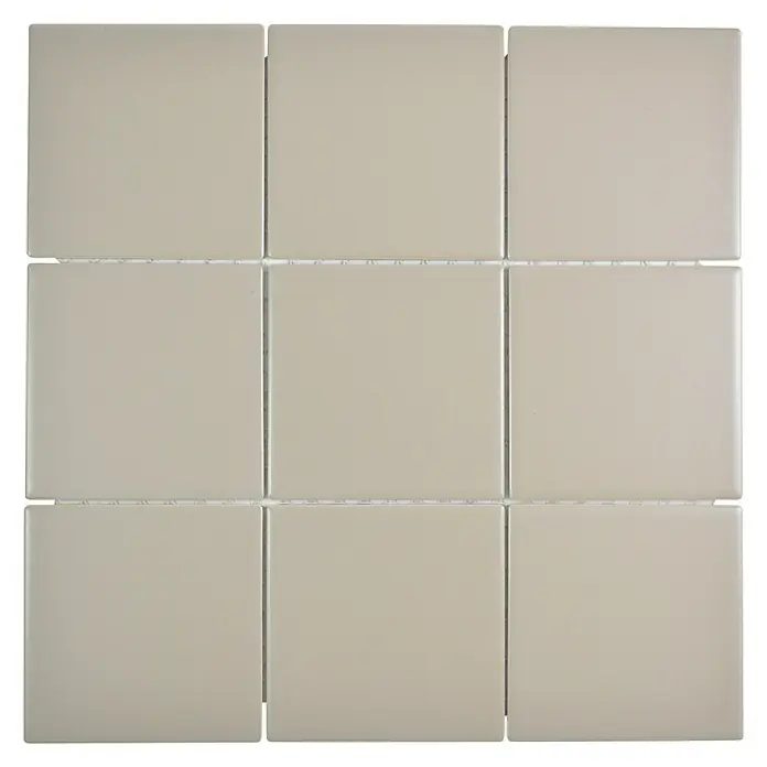 Mosaikfliese Quadrat Uni CQ 145 - 29,8 x 29,8 cm, Beige/Braun, Matt - Ansicht von oben