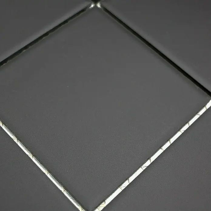 Mosaikfliese Quadrat Uni CU 922 - 29,8 x 29,8 cm, Schwarz, Matt - Detailaufnahme