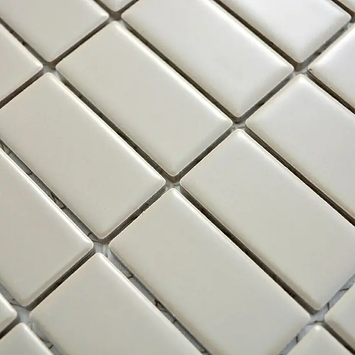 Mosaikfliese Stäbchen Uni ST 415 - 29,8 x 29,8 cm, Beige/Braun, Matt - Detailaufnahme