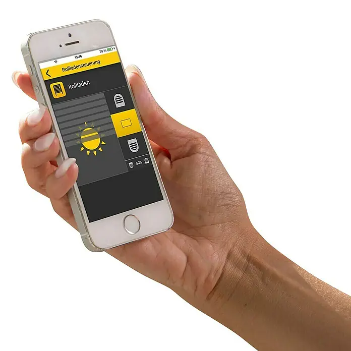 Schellenberg Smart Home Funk-Heizkörperthermostat - Unterstützte Systeme: Abus Smart Friends System - Vorderansicht