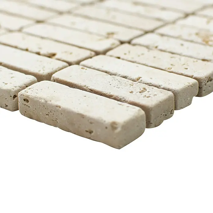 Mosaikfliese Stäbchen Chiaro XNT 46158 - 30,5 x 30,5 cm, Beige, Matt - Detailaufnahme