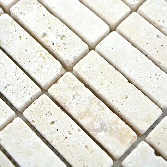 Mosaikfliese Stäbchen Chiaro XNT 46158 - 30,5 x 30,5 cm, Beige, Matt - Detailaufnahme