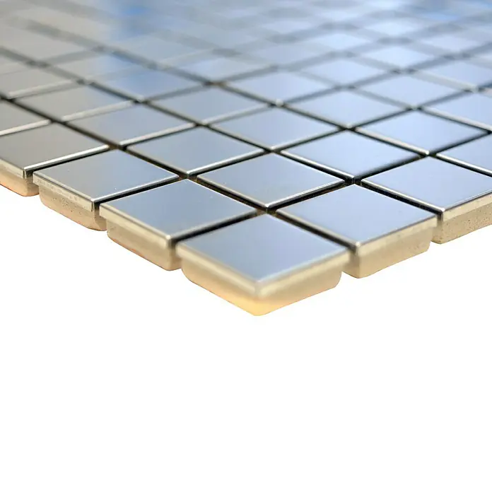 Mosaikfliese Quadrat XCE 23D - 29,8 x 29,8 cm, Silber, Matt - Detailaufnahme