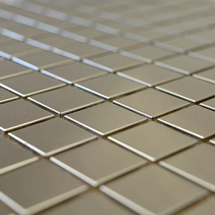 Mosaikfliese Quadrat XCE 15D - 30 x 30 cm, Silber, Matt - Detailaufnahme