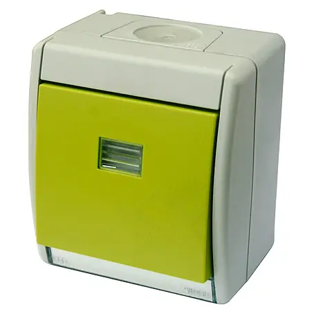 Simon 44 Aqua Pulsador para estancias con humedad luminoso