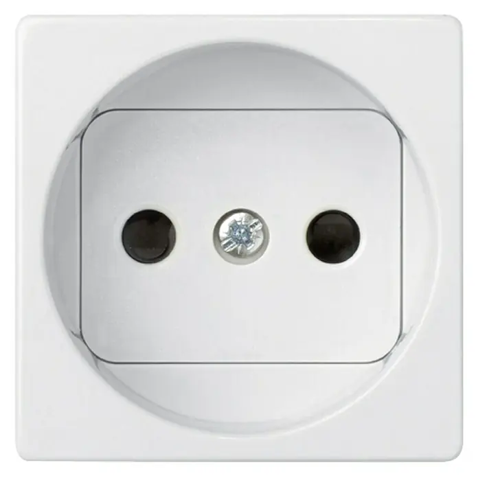 Simon 27 Tapa para mecanismo enchufe - Blanco, Aluminio, En pared, IP20