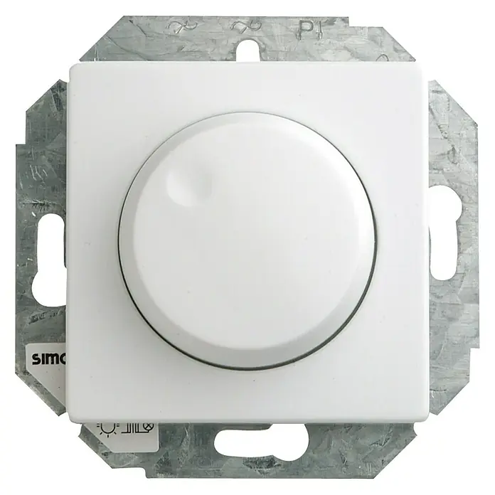 Simon 27 Regulador luminoso - Blanco, Aluminio, En pared