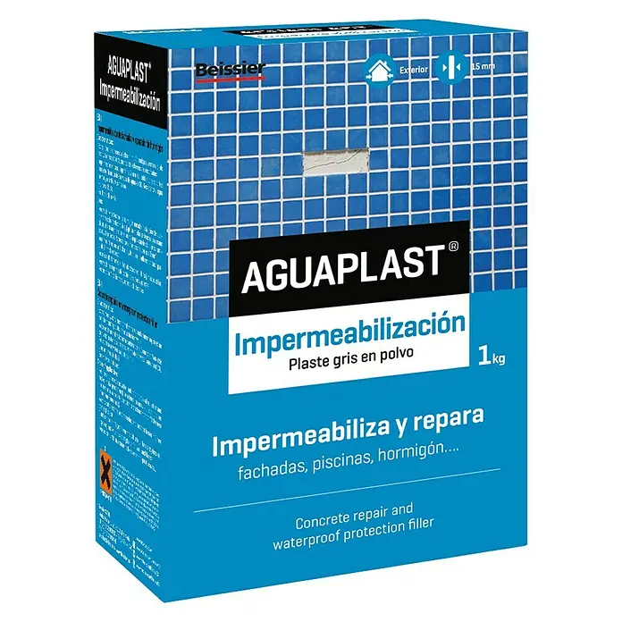 Beissier Aguaplast Plaste impermeabilización - Gris, 1 kg