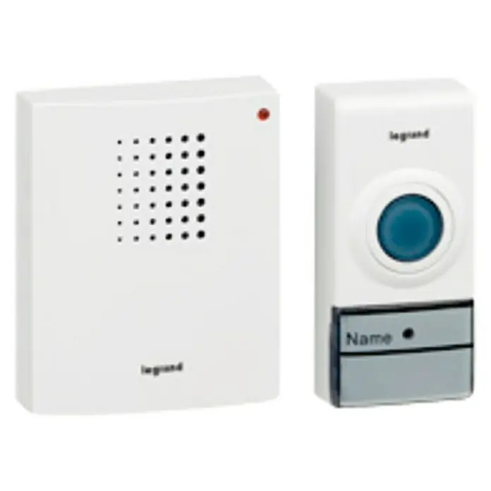 Legrand Juego de timbre inalámbrico Eco - 50 m, 80 dB, Sin corriente, IP44