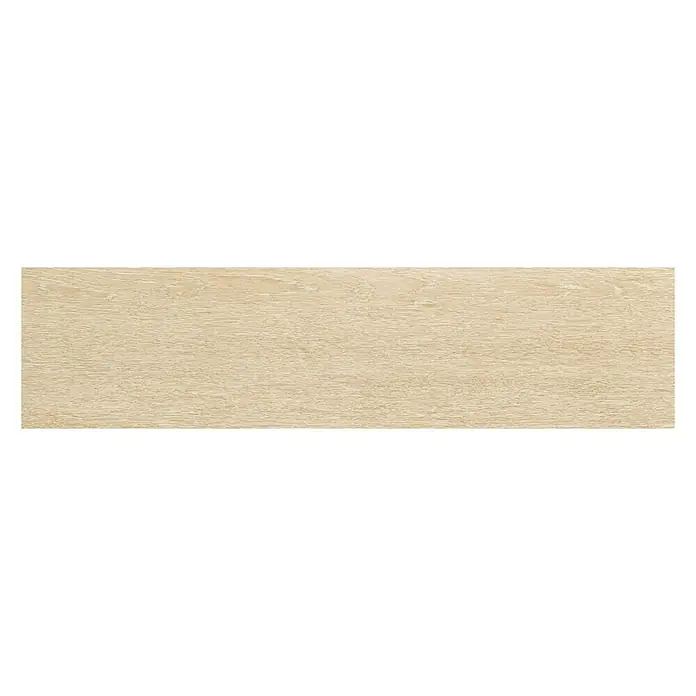 Pavimento porcelánico Linfa - 18 x 75 cm, Cream, Rectificado, Estilo madera - Vista superior