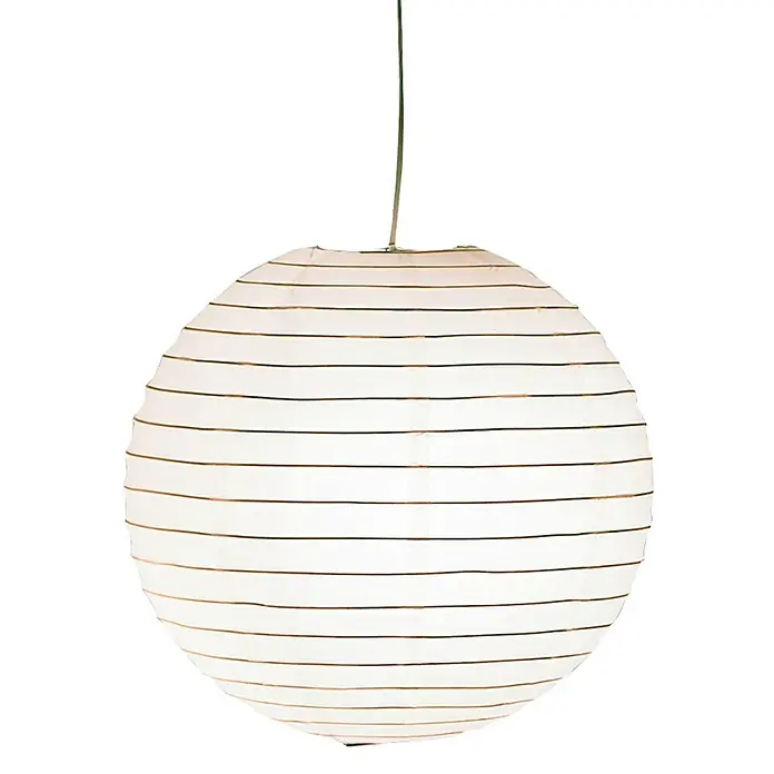 Trio Lighting Lámpara colgante redonda Paper - 60 W, Ø x Al: 400 mm x 39 cm, Blanco, E27 - Vista frontal