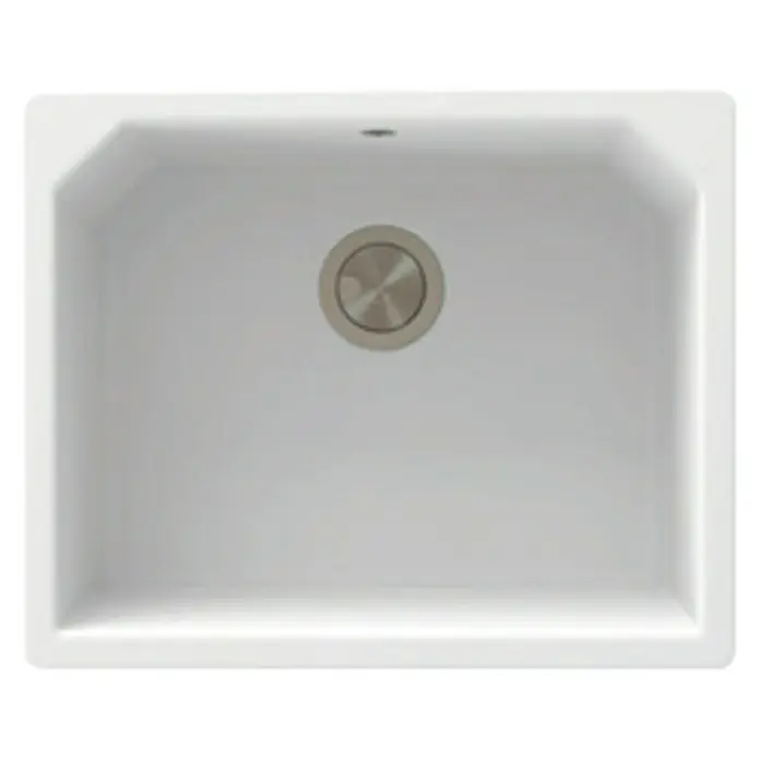 Atron Fregadero encastrable Magma - 48,5 x 59,5 cm, Acrílico, Blanco, Brillante
